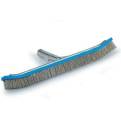 18" Wall Brush with Stainless Steel Bristles for Gunite Pools