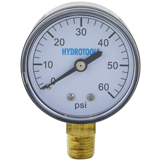 Pressure Gauge 60 PSI Bottom Mount