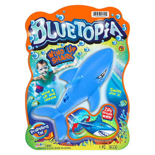 Bluetopia wind up shark